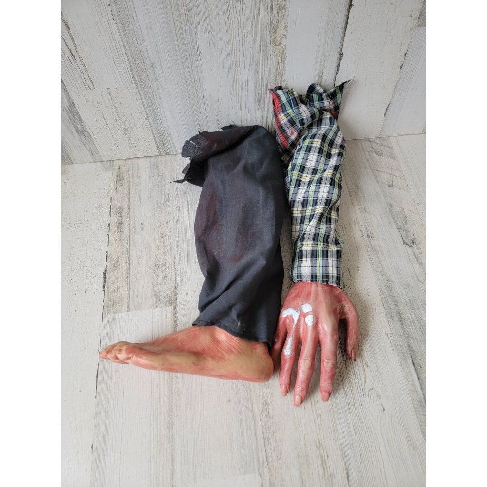 Halloween arm leg‎ prop blood set lawn decor scary zombie